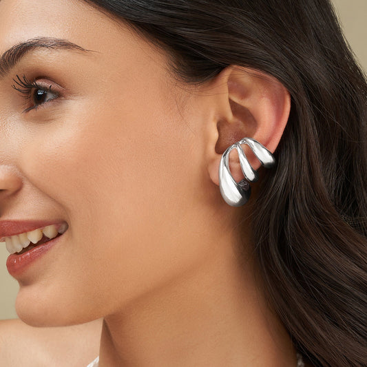 Fusemi Silver Mixed Metal Earcuff