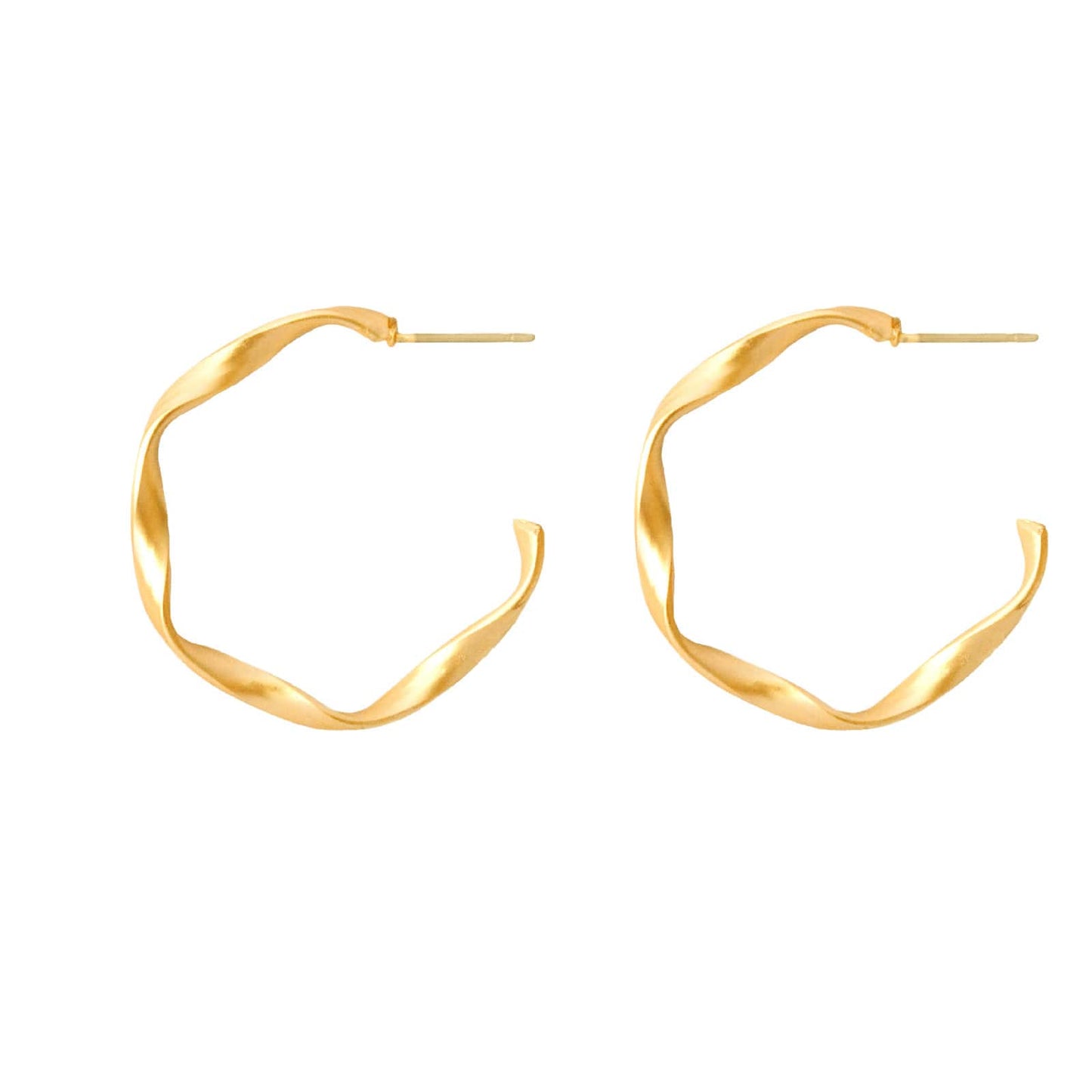 Twisted Gold Earrings - Joker & Witch