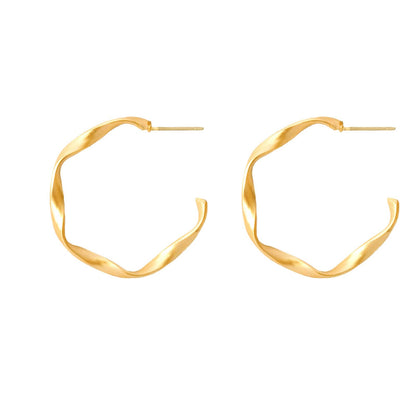 Twisted Gold Earrings - Joker & Witch