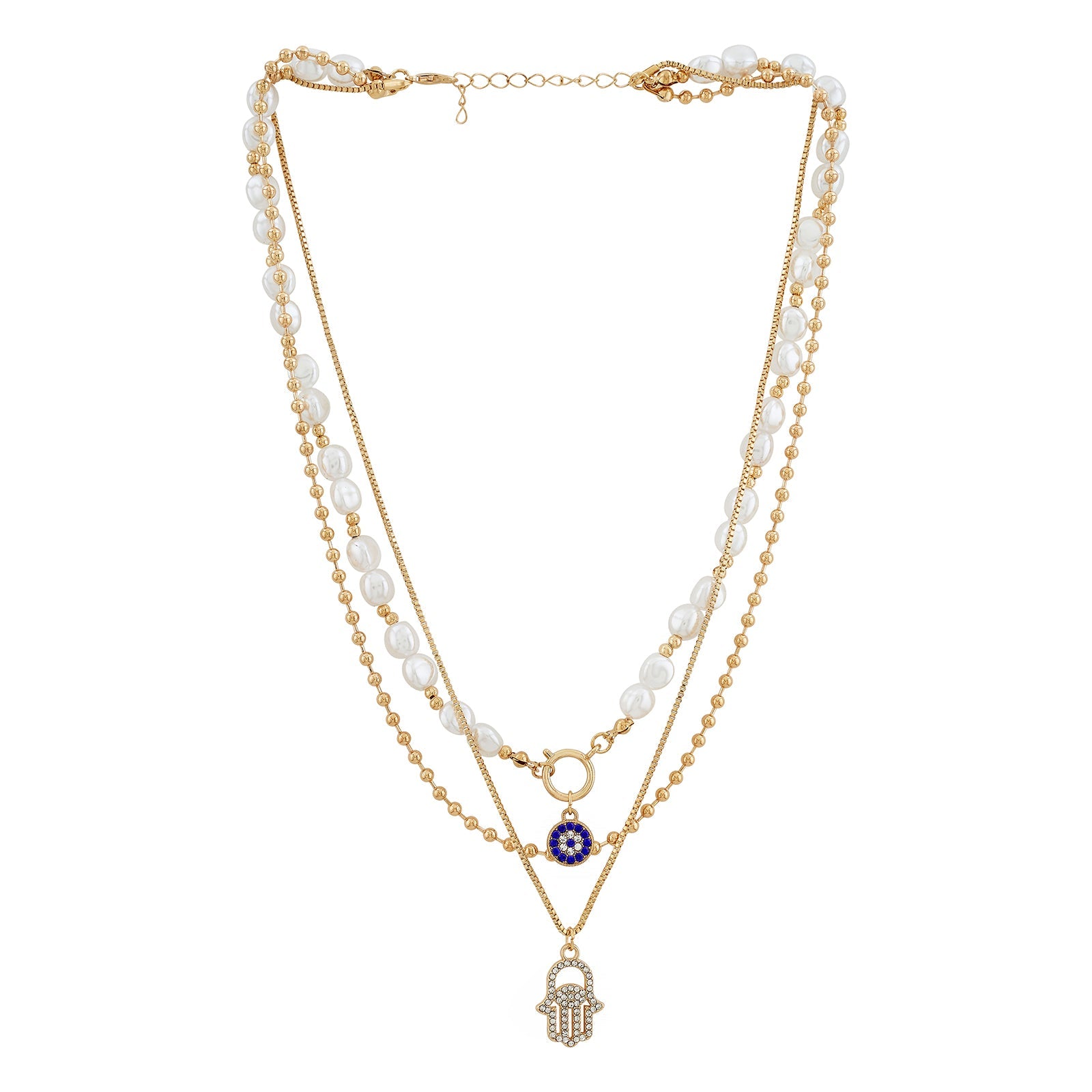 Avalone Evil Eye Layered Necklace