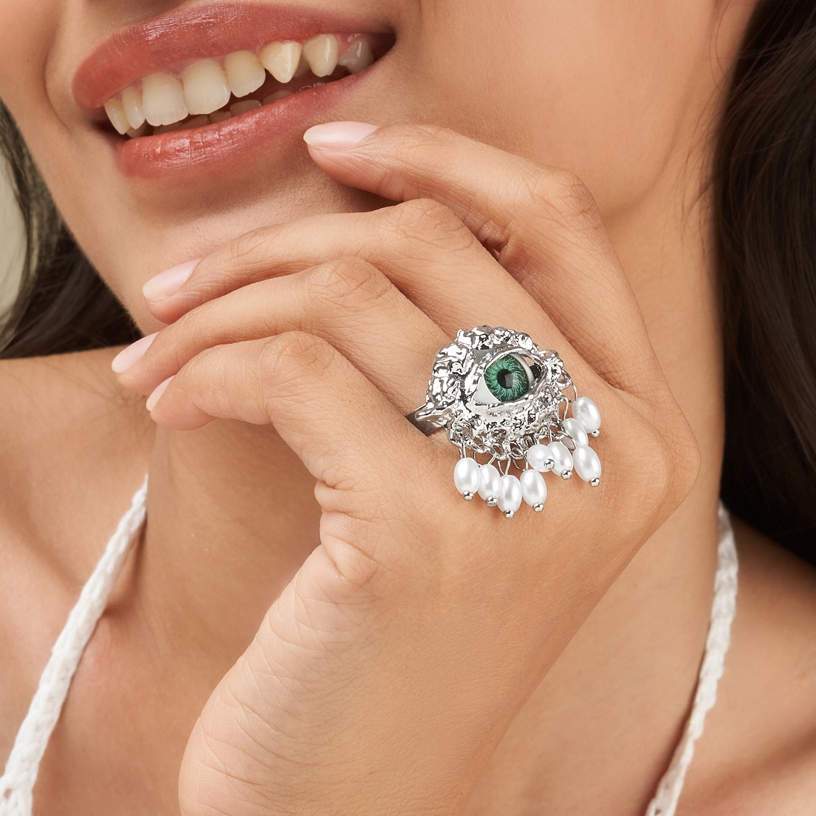 Eye Spy Evil Eye Silver Ring