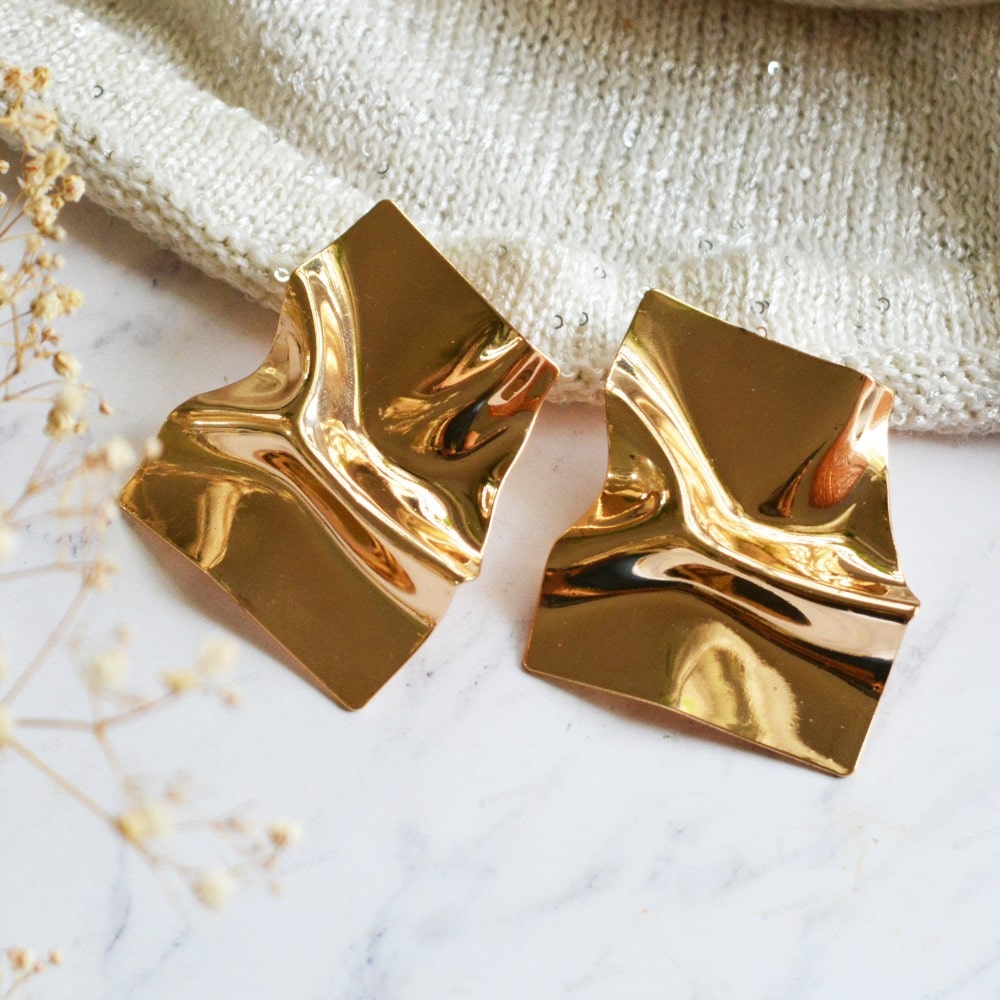Crumple Party Statement Earrings - Joker & Witch