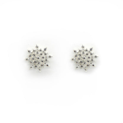 Snow Flake Silver Stud Earrings - Joker & Witch