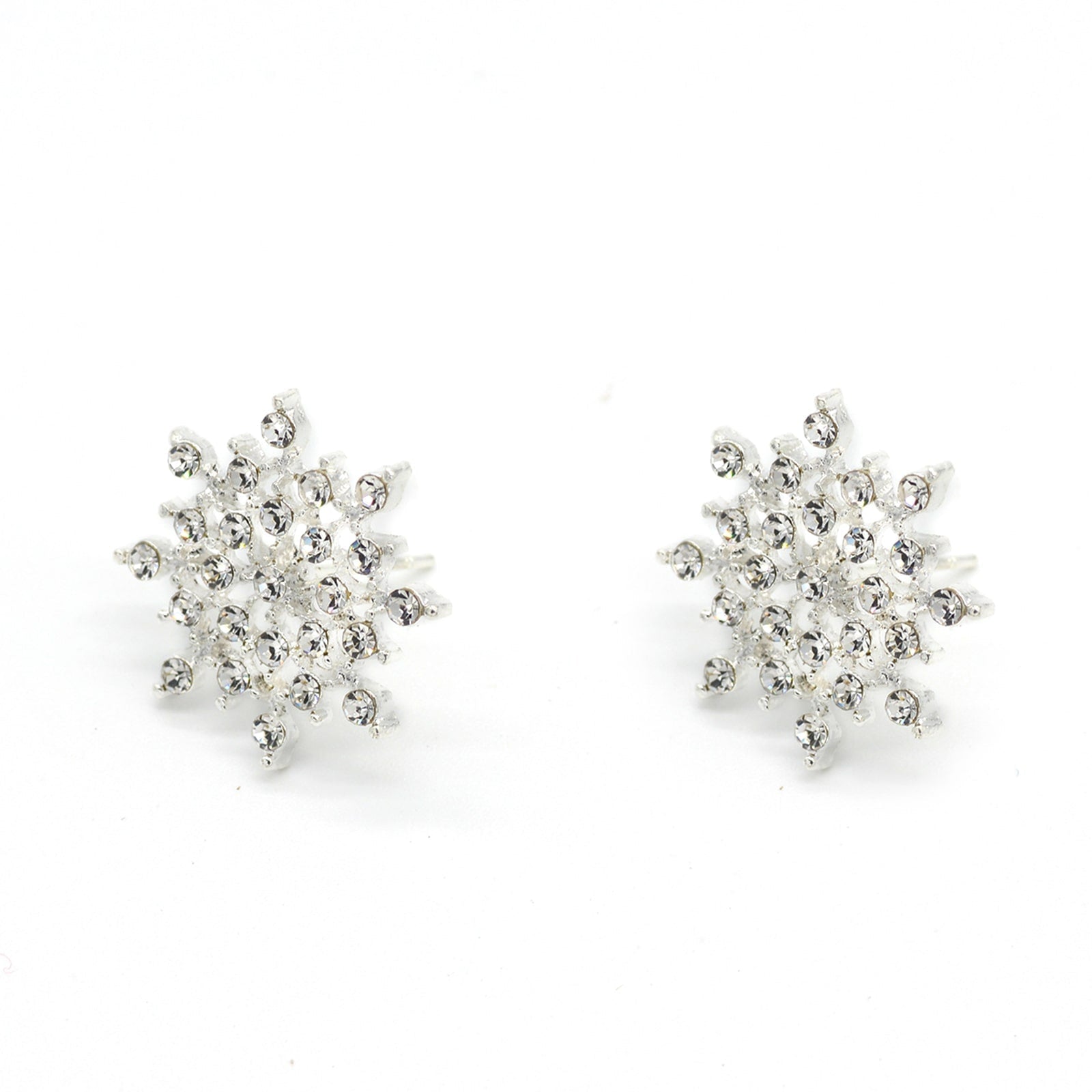 Snow Flake Silver Stud Earrings - Joker & Witch