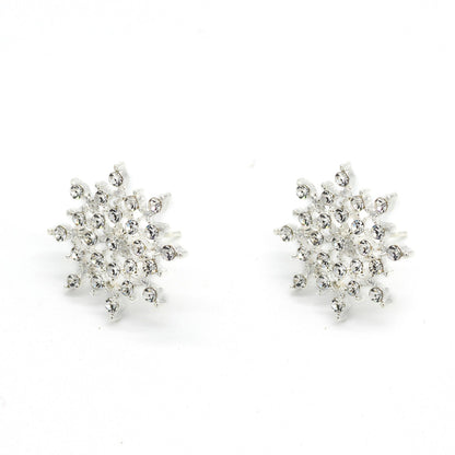 Snow Flake Silver Stud Earrings - Joker & Witch
