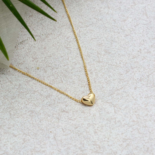 Minimal Heart Gold Pendant - Joker & Witch