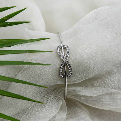 Infinity Open Cuff Silver Bracelet - Joker & Witch