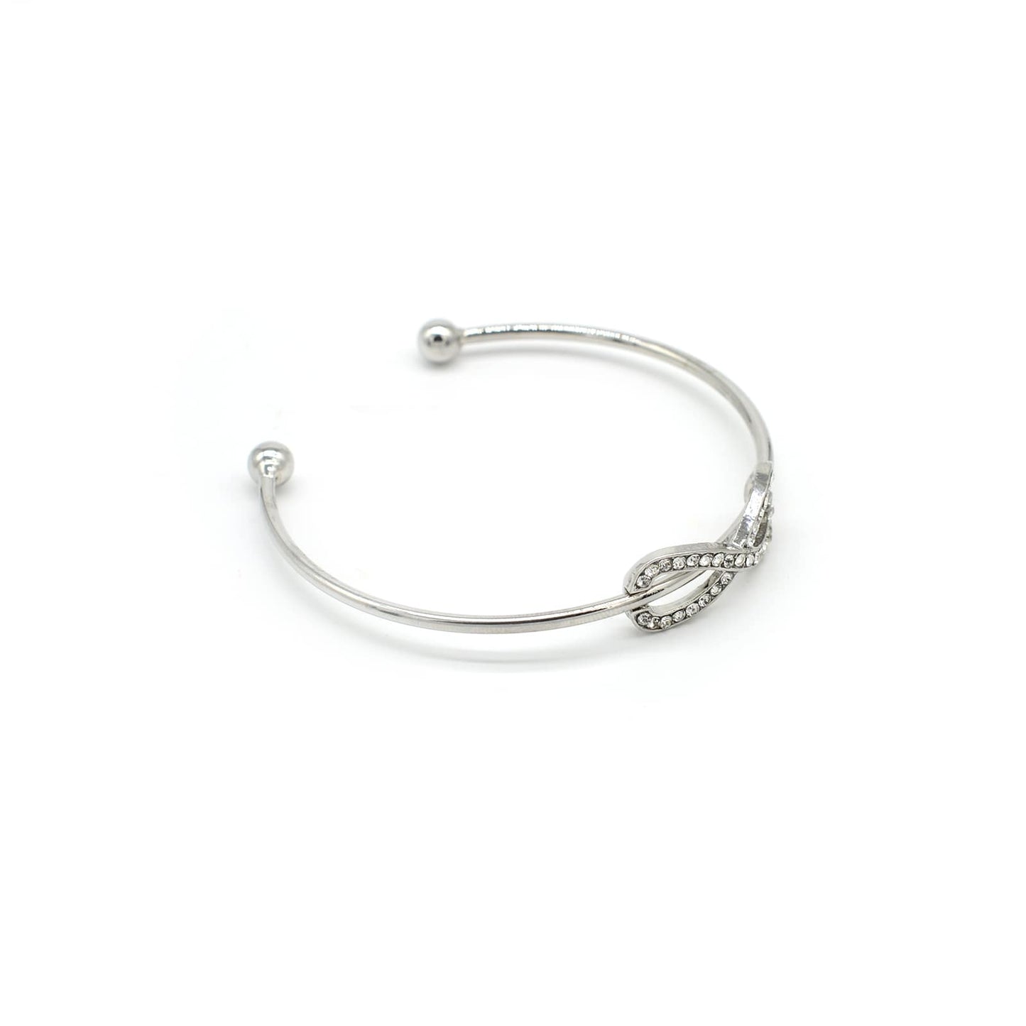 Infinity Open Cuff Silver Bracelet - Joker & Witch