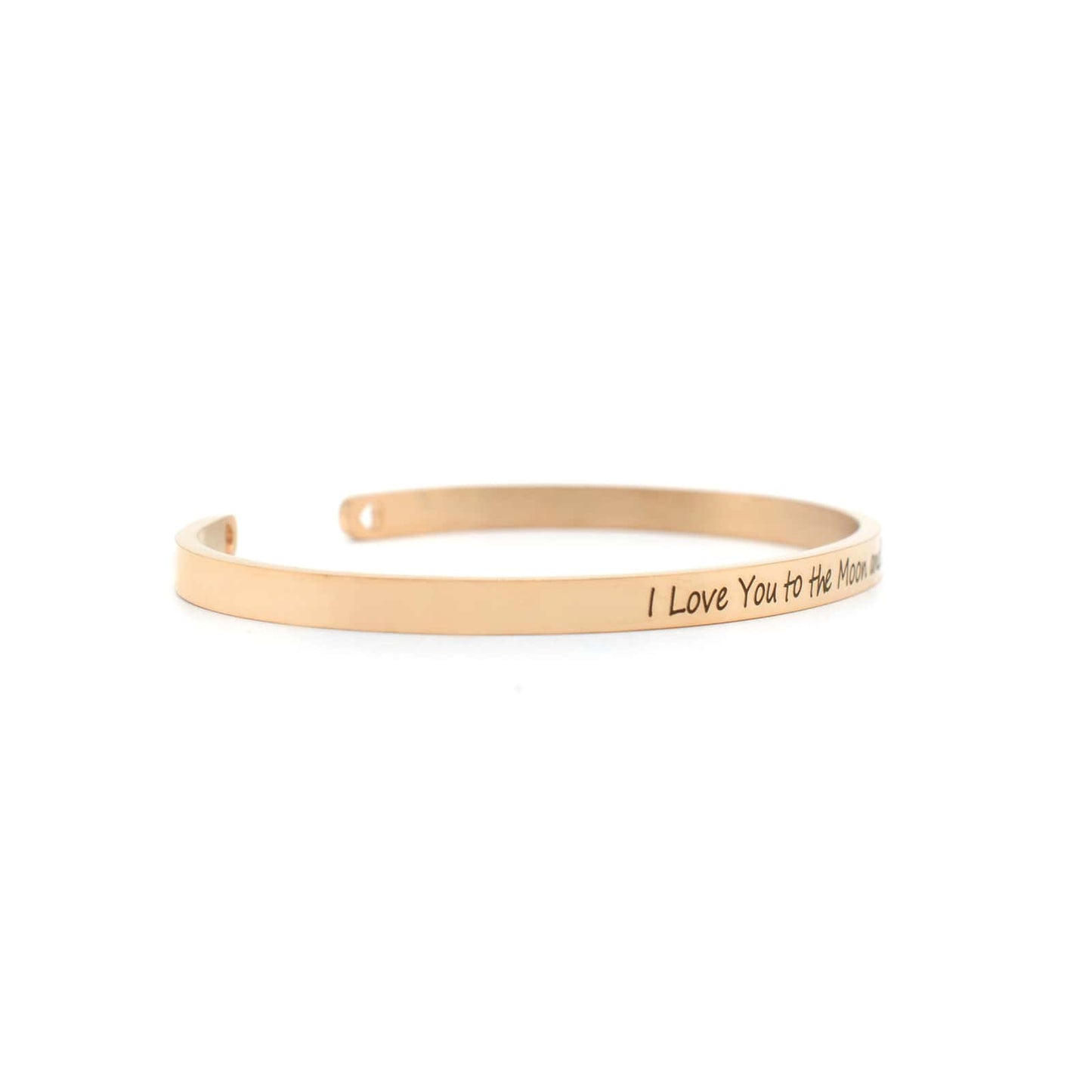 I Love You To The Moon And Back Rose Gold Mantra Bands - Joker & Witch