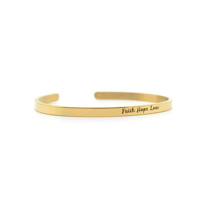 Faith Hope Love Gold Mantra Band - Joker & Witch