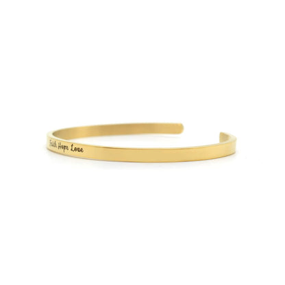 Faith Hope Love Gold Mantra Band - Joker & Witch