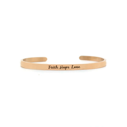 Faith Hope Love Rose Gold Mantra Band - Joker & Witch