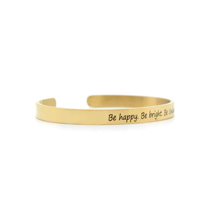 Be Happy, Be Bright, Be Unique Gold Mantra Band - Joker & Witch