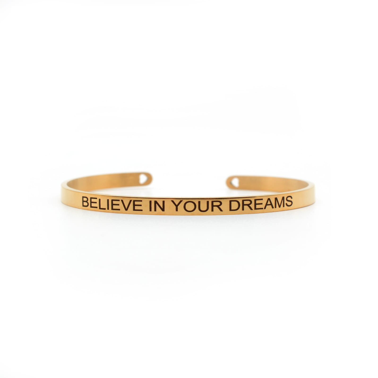 Believe In Your Dreams Rose Gold Mantra Band - Joker & Witch