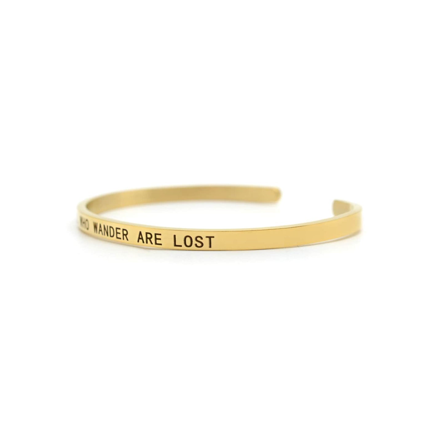 Not All Who Wander Are Lost Gold Mantra Band - Joker & Witch