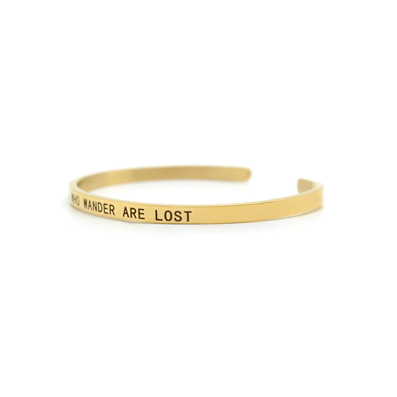 Not All Who Wander Are Lost Gold Mantra Band - Joker & Witch
