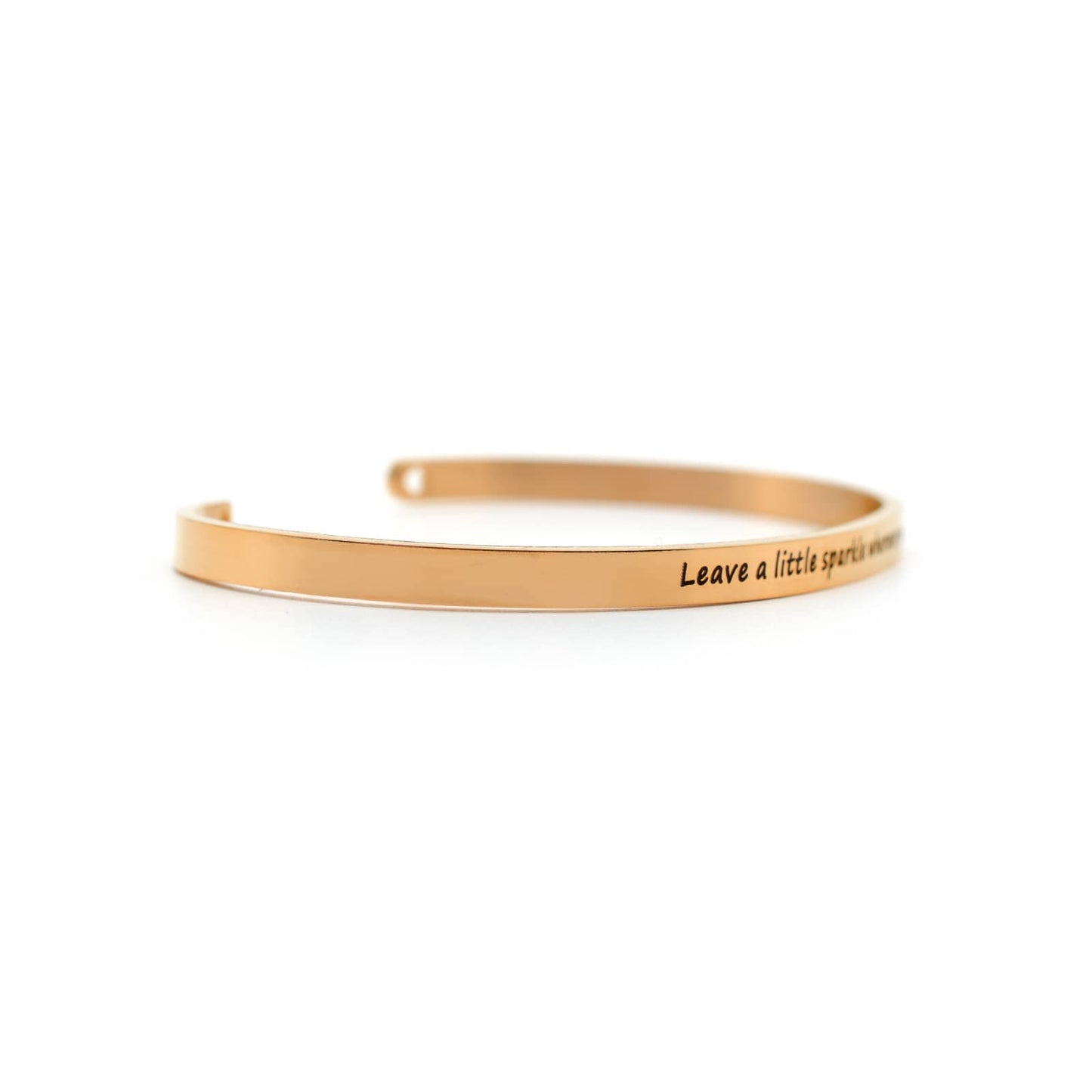 Leave A Little Sparkle Wherever You Go Rose Gold Mantra Band - Joker & Witch