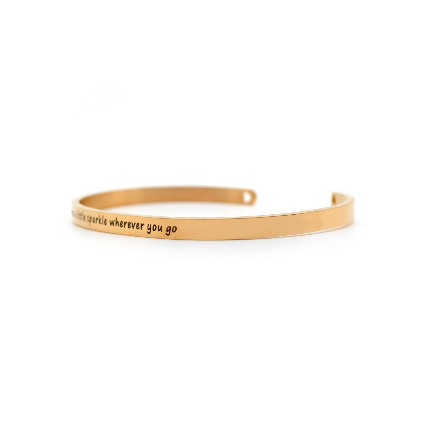 Leave A Little Sparkle Wherever You Go Rose Gold Mantra Band - Joker & Witch