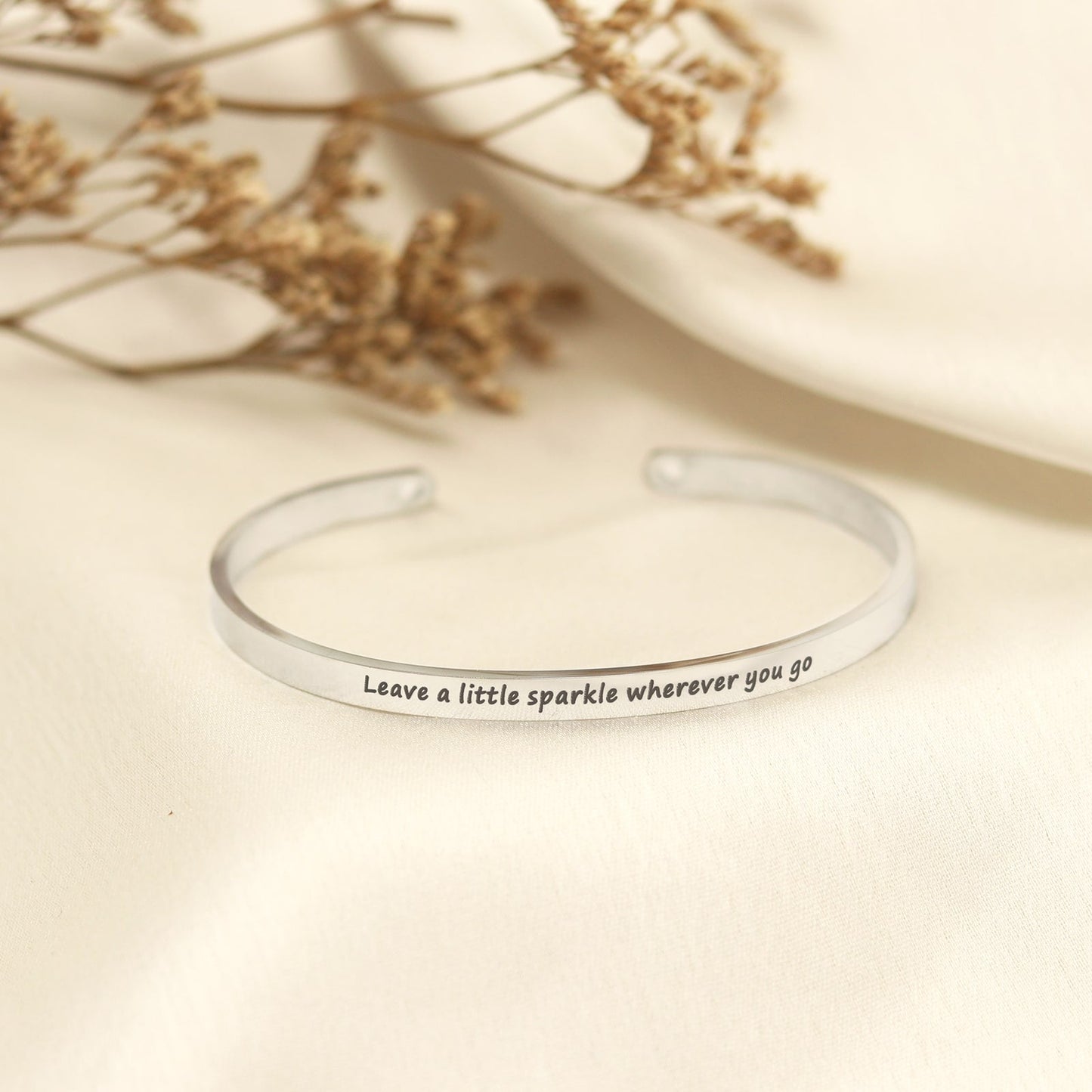 Leave A Little Sparkle Wherever You Go Silver Mantra Band - Joker & Witch