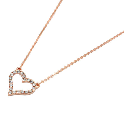 Elegant Heart Charm Rosegold Necklace - Joker & Witch