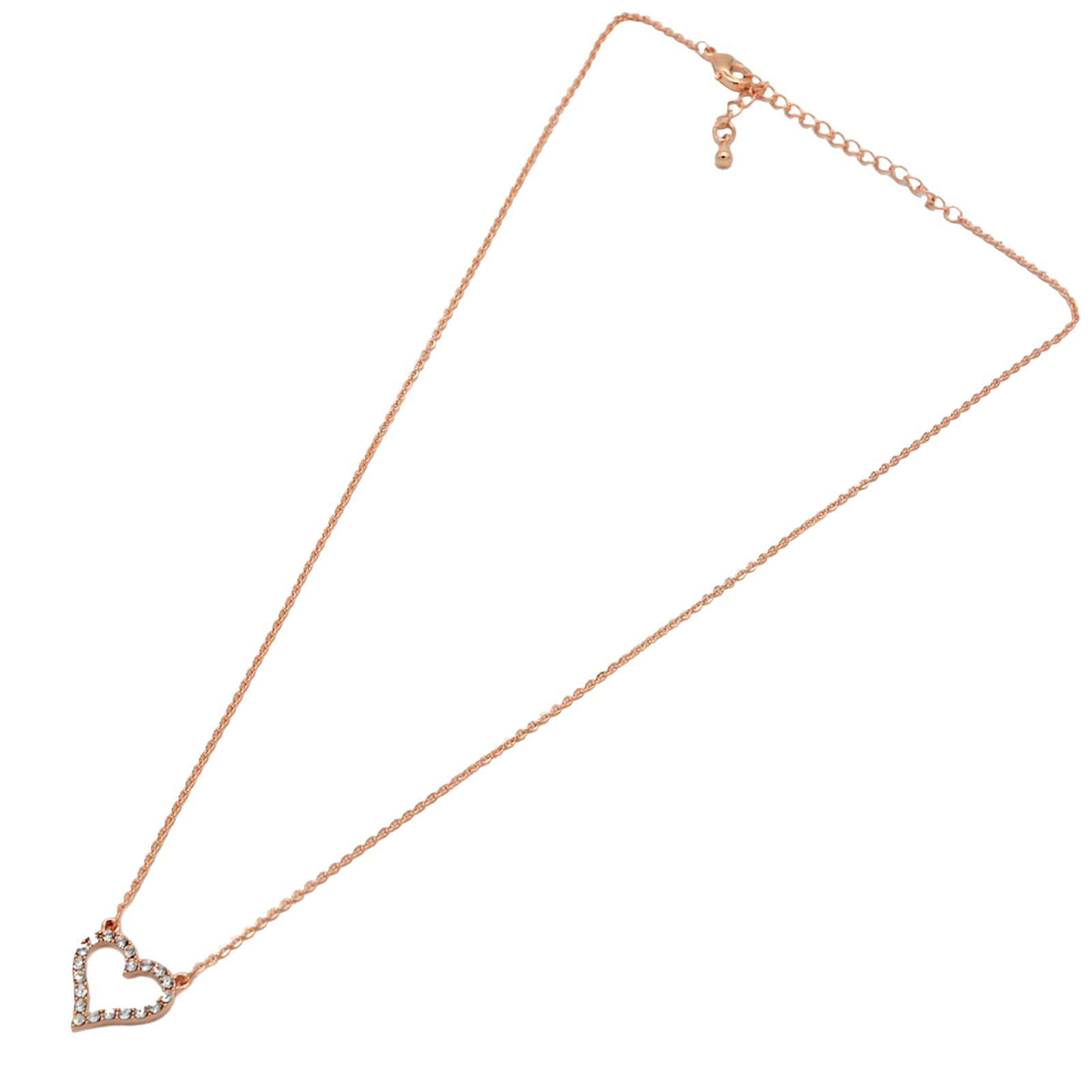 Elegant Heart Charm Rosegold Necklace - Joker & Witch
