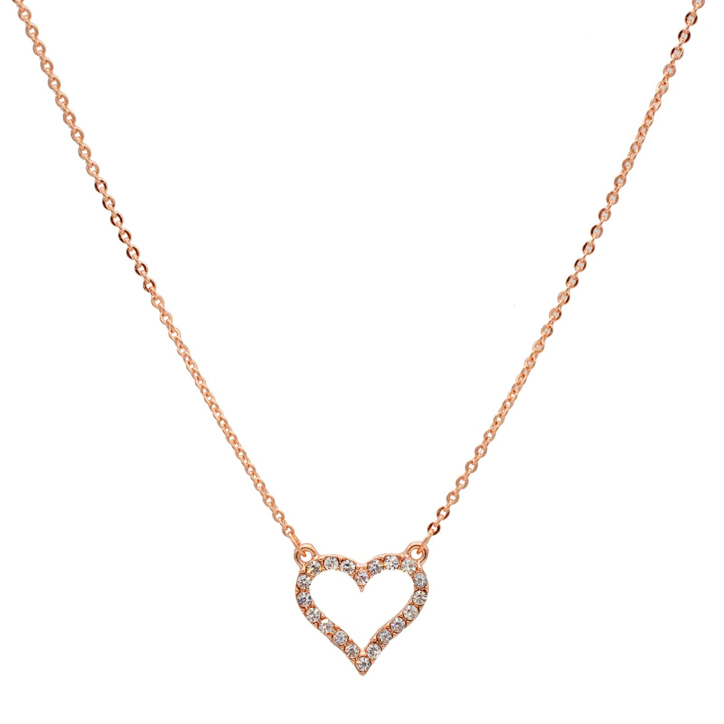 Elegant Heart Charm Rosegold Necklace - Joker & Witch