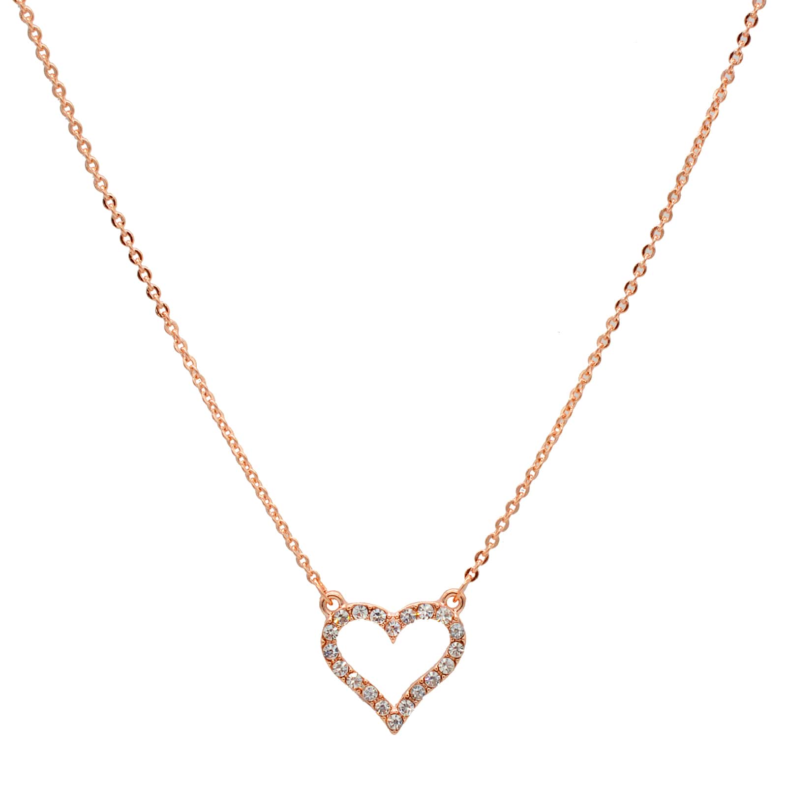 Elegant Heart Charm Rosegold Necklace - Joker & Witch
