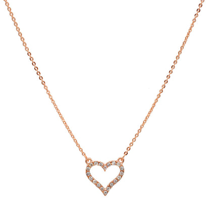 Elegant Heart Charm Rosegold Necklace - Joker & Witch