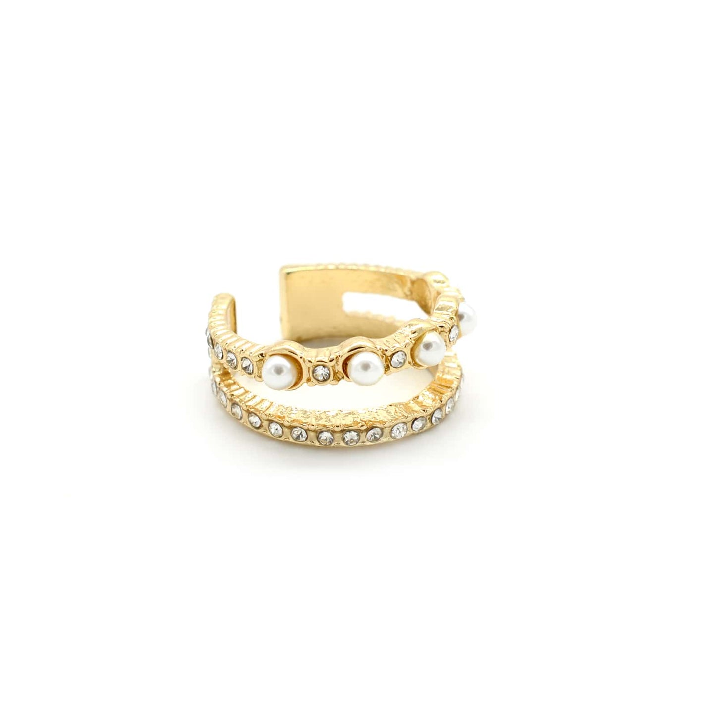 Pearlesque Gold Ring - Joker & Witch