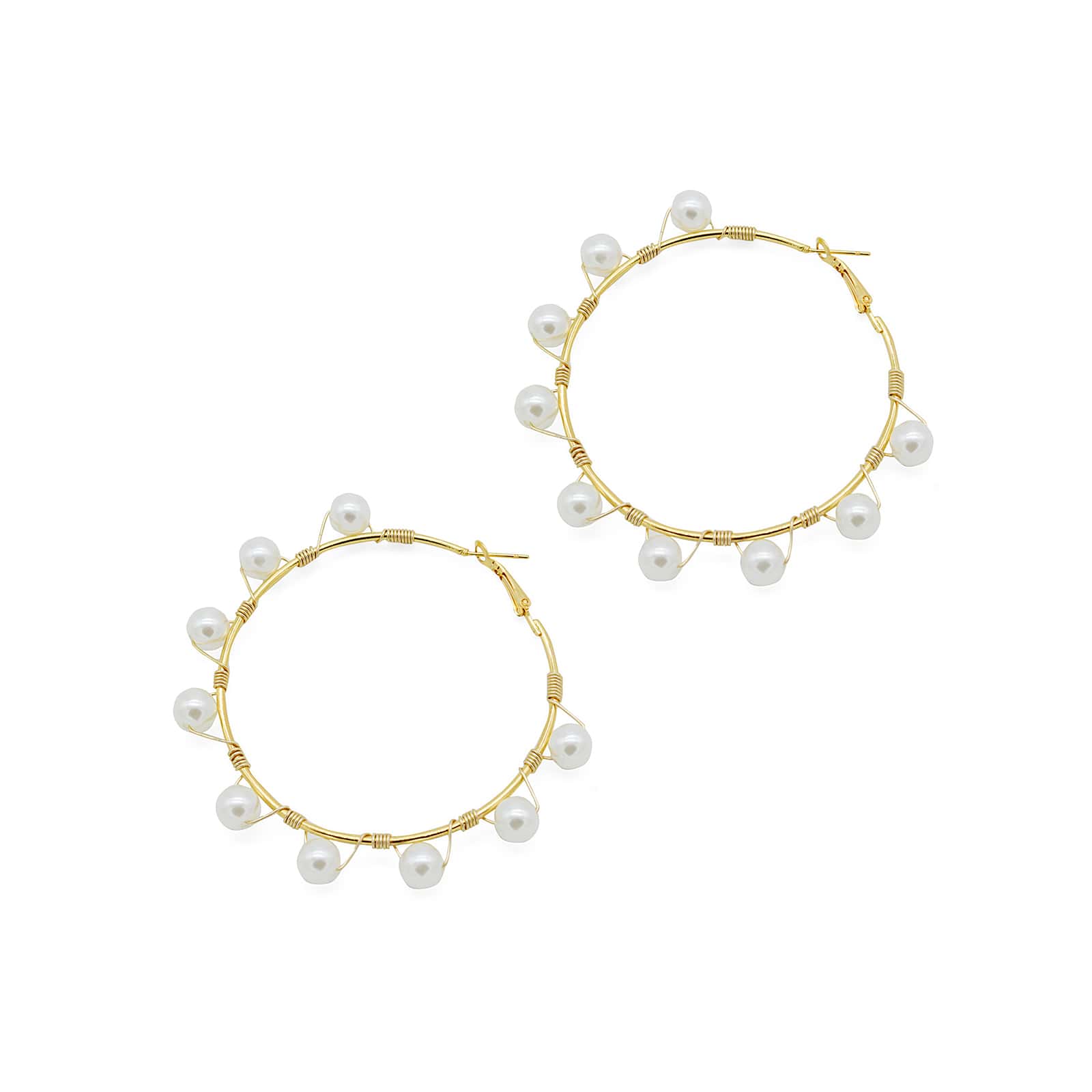 Glam Pearls Hoop Earrings - Joker & Witch