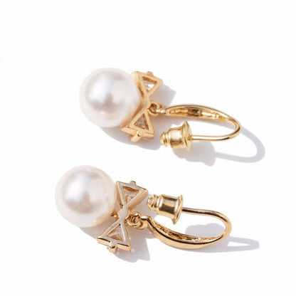 Elegant Bow Pearl Hoop - Joker & Witch