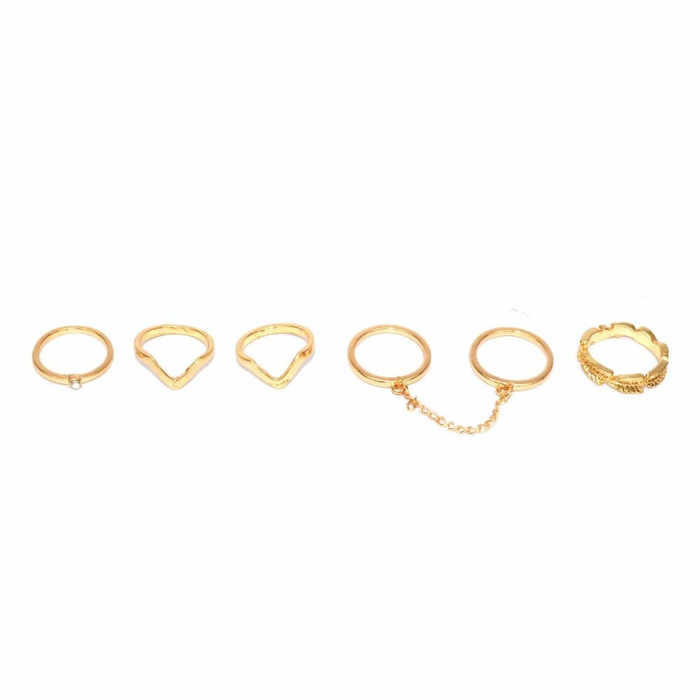 Elegant Gold Midi Rings - Joker & Witch