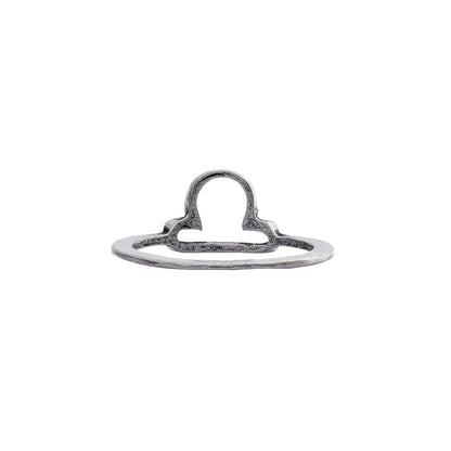 Libra Zodiac Silver Ring