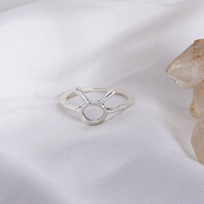 Taurus Zodiac Silver Ring
