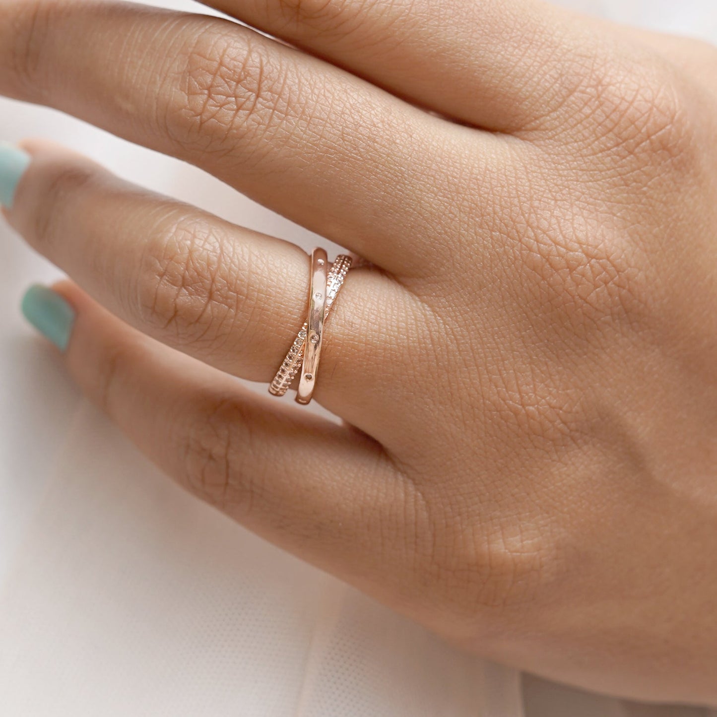 Fortuna Dainty Rosegold Ring