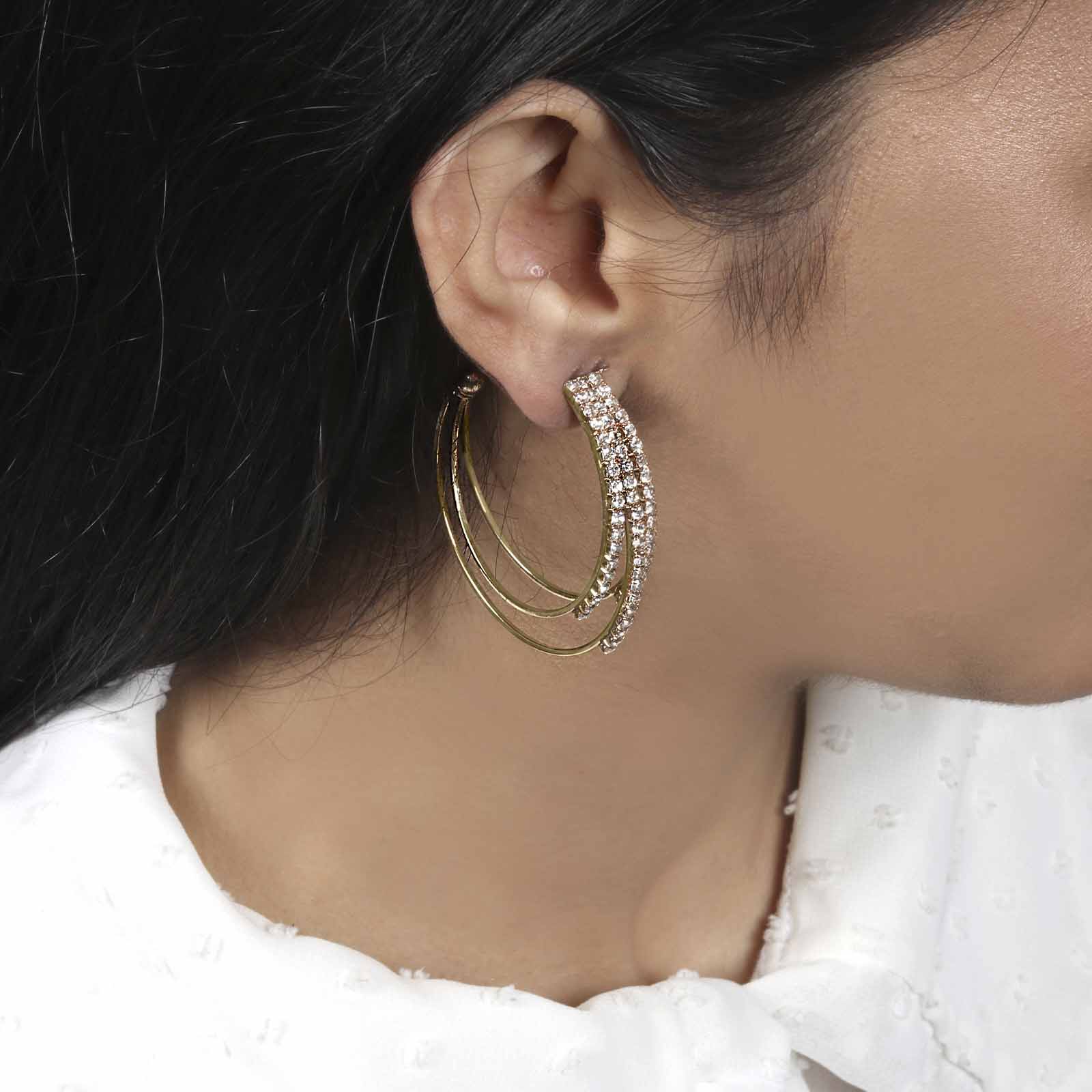 Saturday Night Gold Hoops
