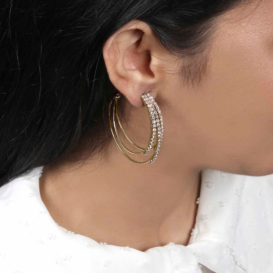Saturday Night Gold Hoops