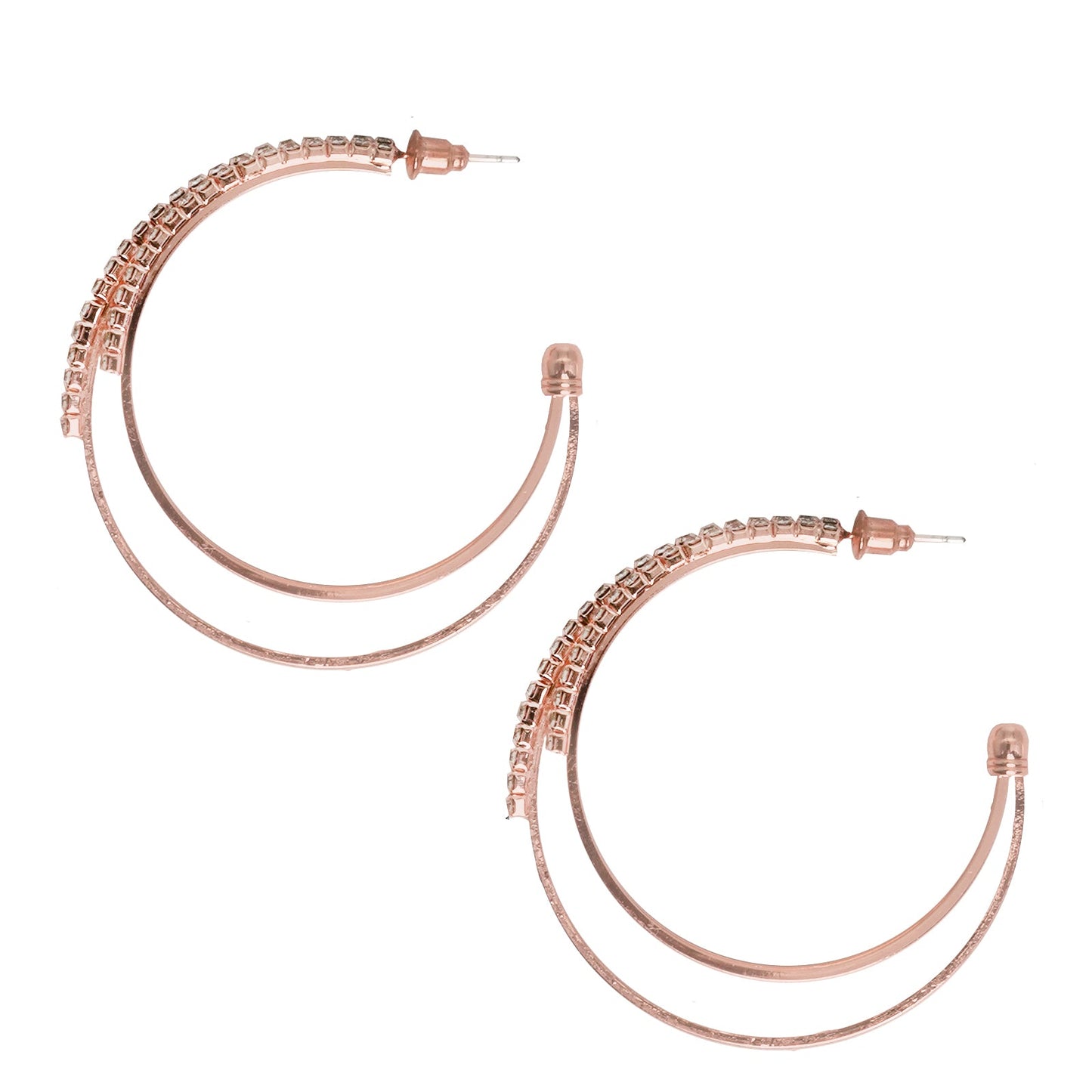 Saturday Night Rose Gold Hoops