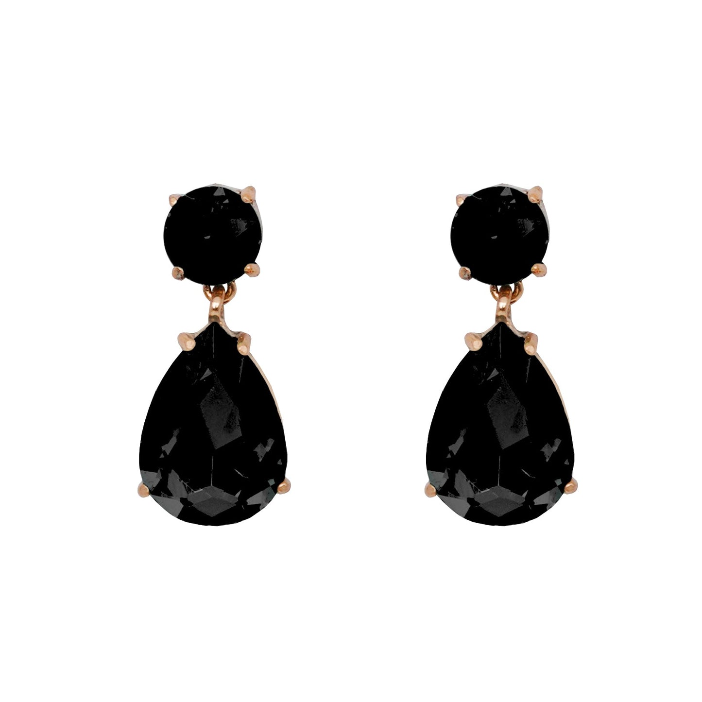 Glam Up Black Drop Earrings