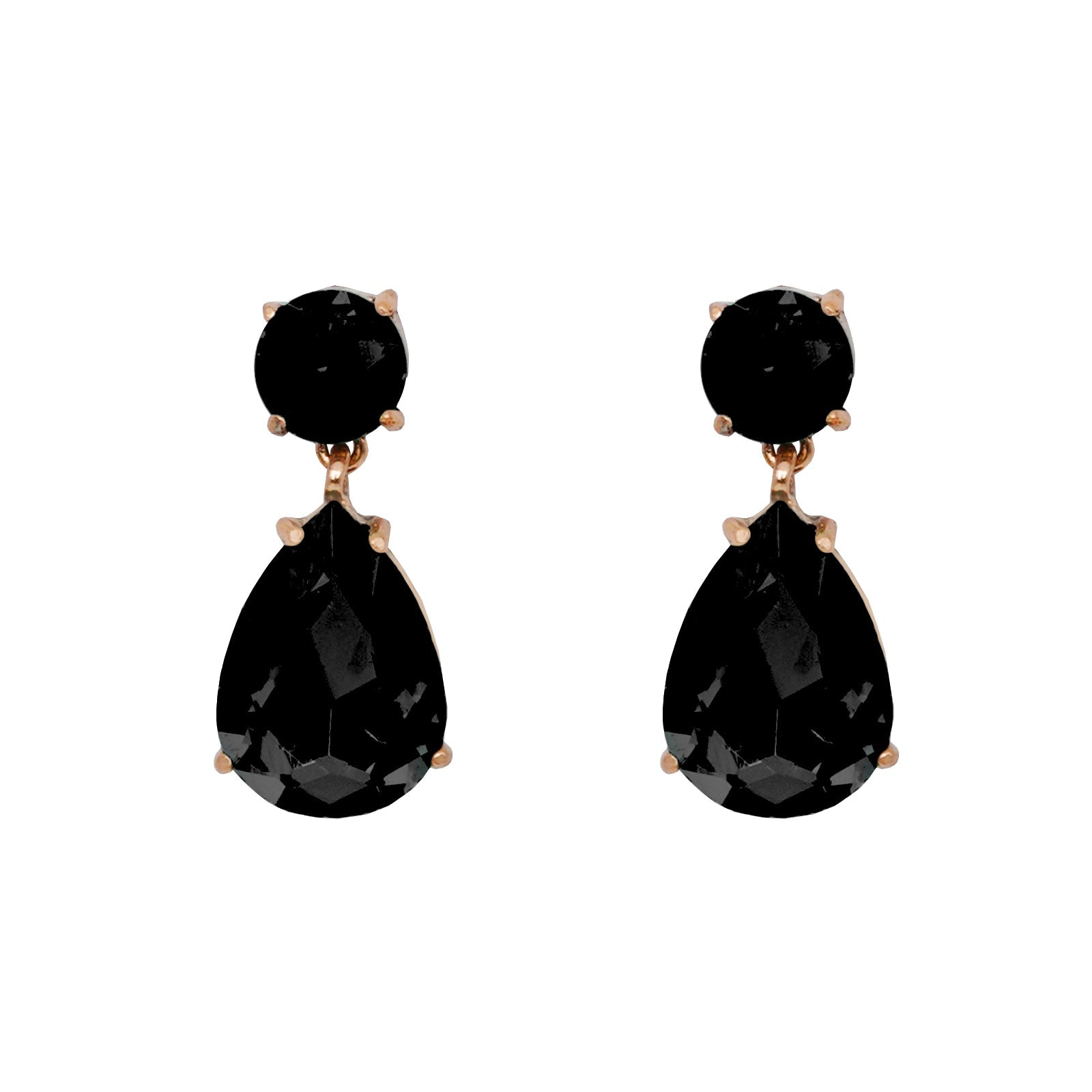 Glam Up Black Drop Earrings