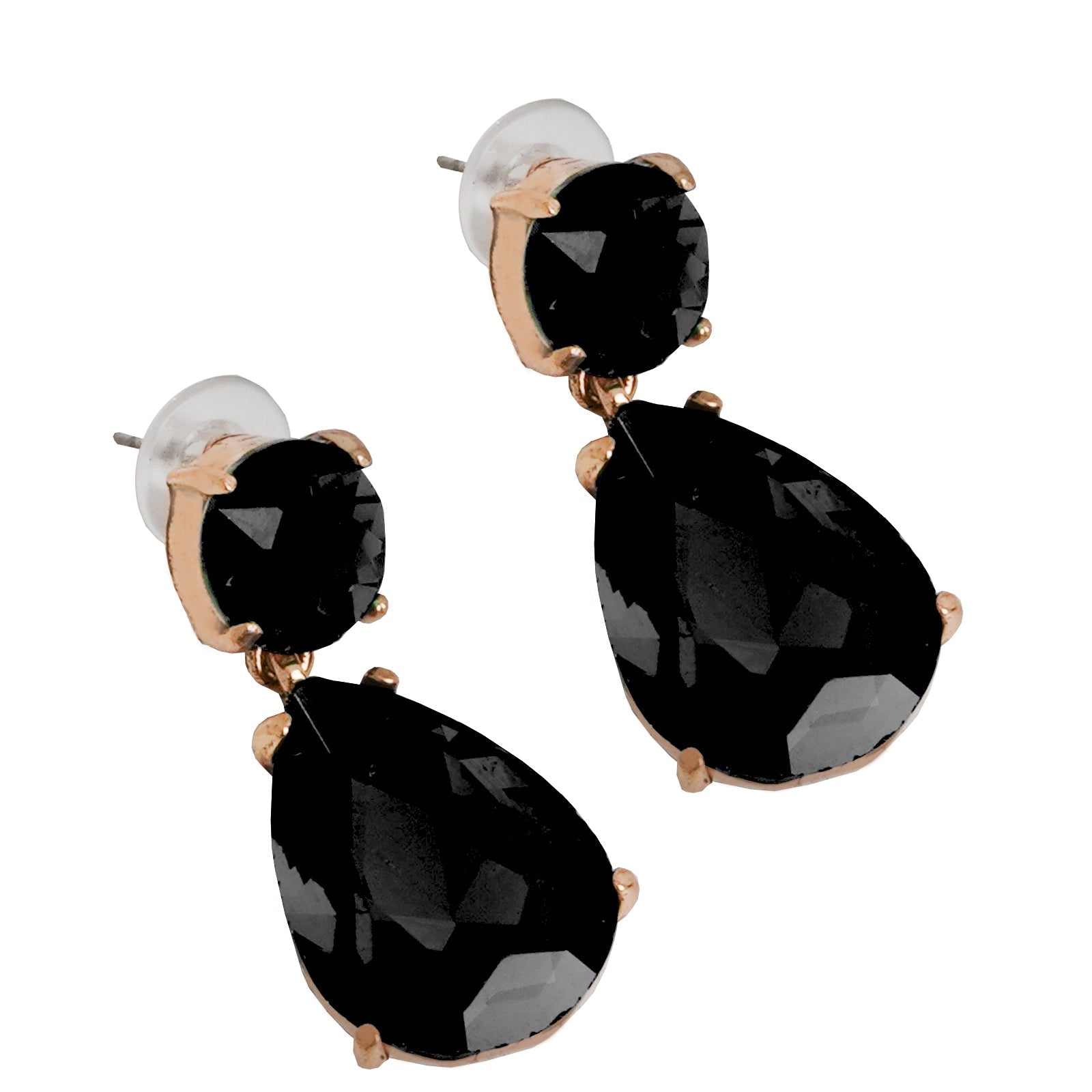Glam Up Black Drop Earrings