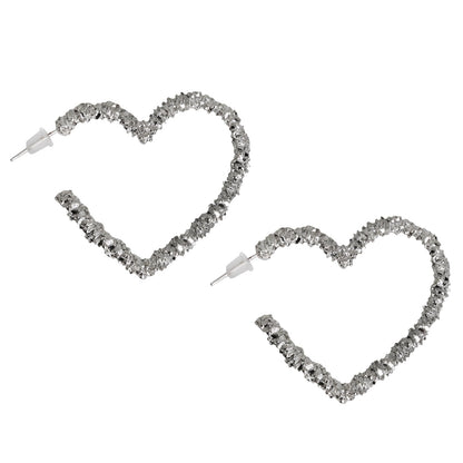 I Heart You Silver Bling Earrings