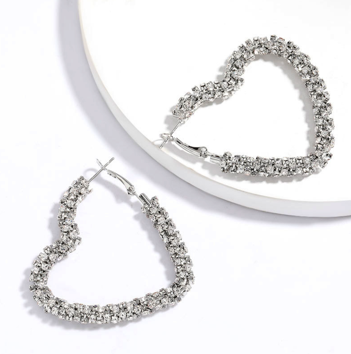 I Heart You Silver Bling Earrings