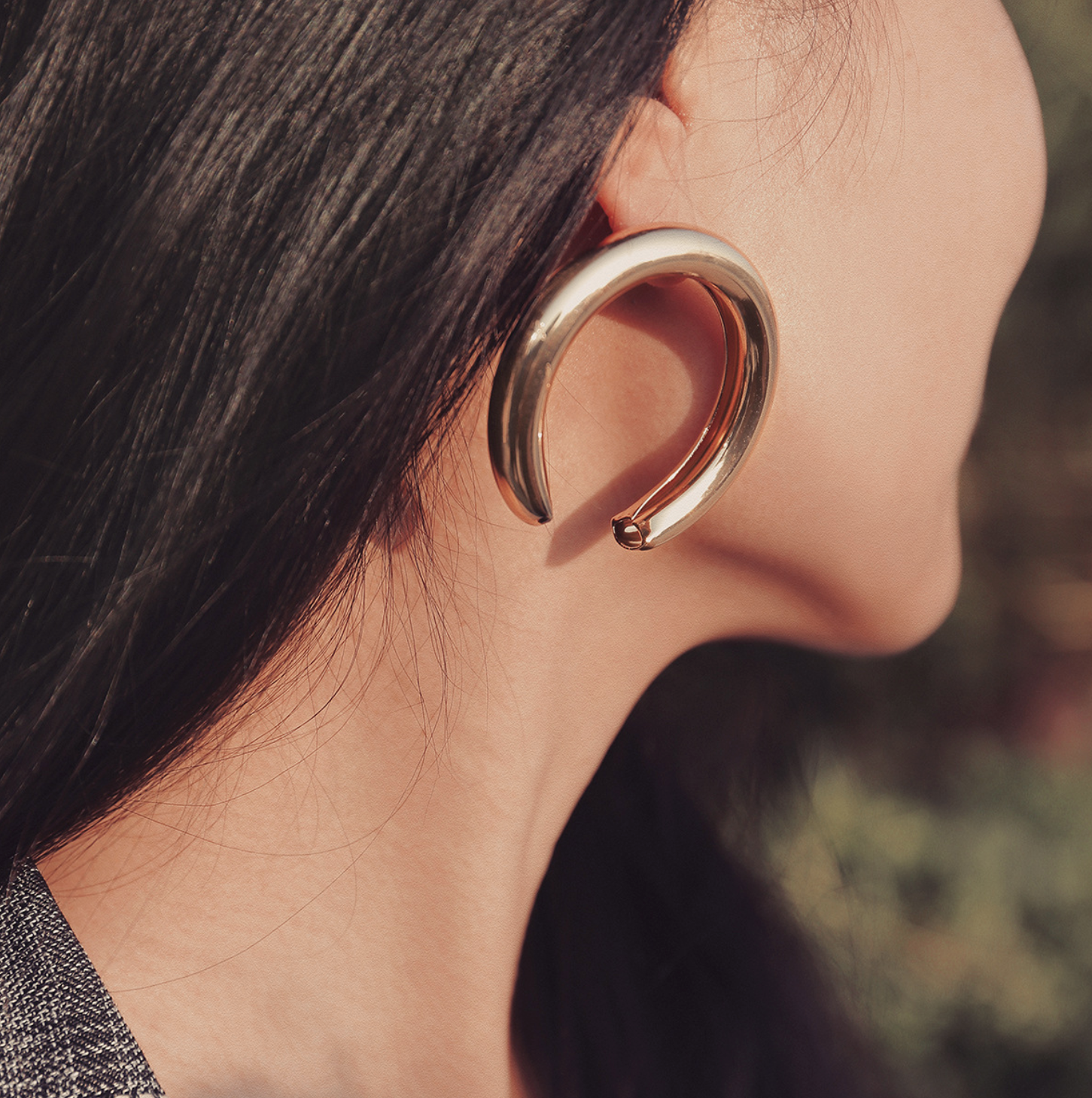 Half Moon Gold Earrings