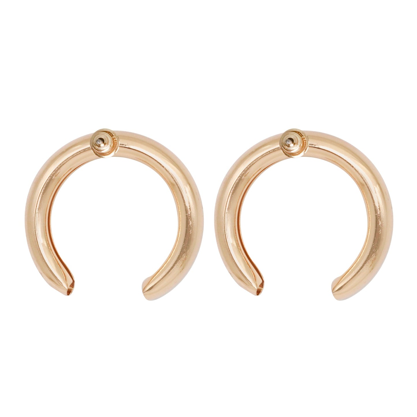 Half Moon Gold Earrings