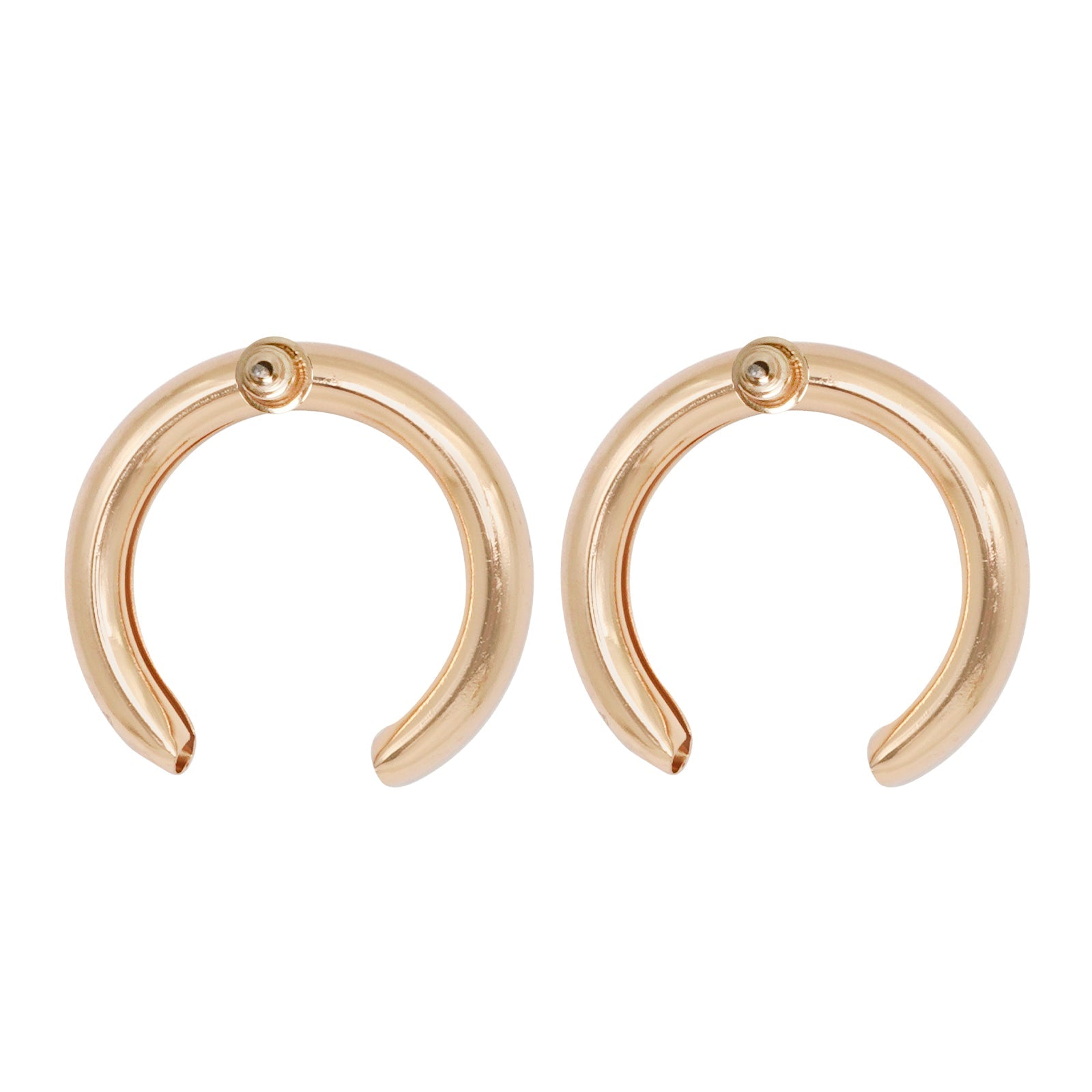 Half Moon Gold Earrings
