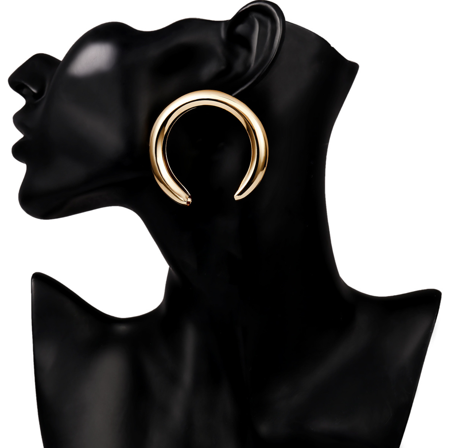 Half Moon Gold Earrings