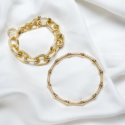 Nadia Gold Set of 2 Bracelets