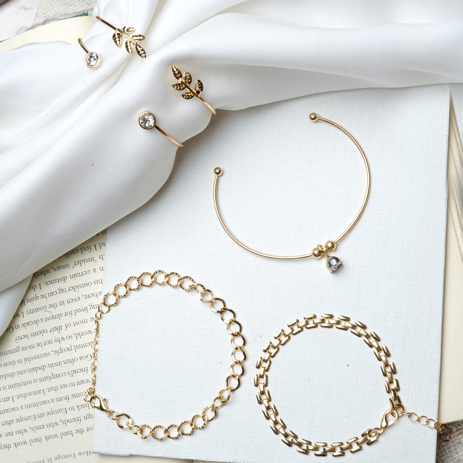 Gold Crush Set of 5 Bracelets