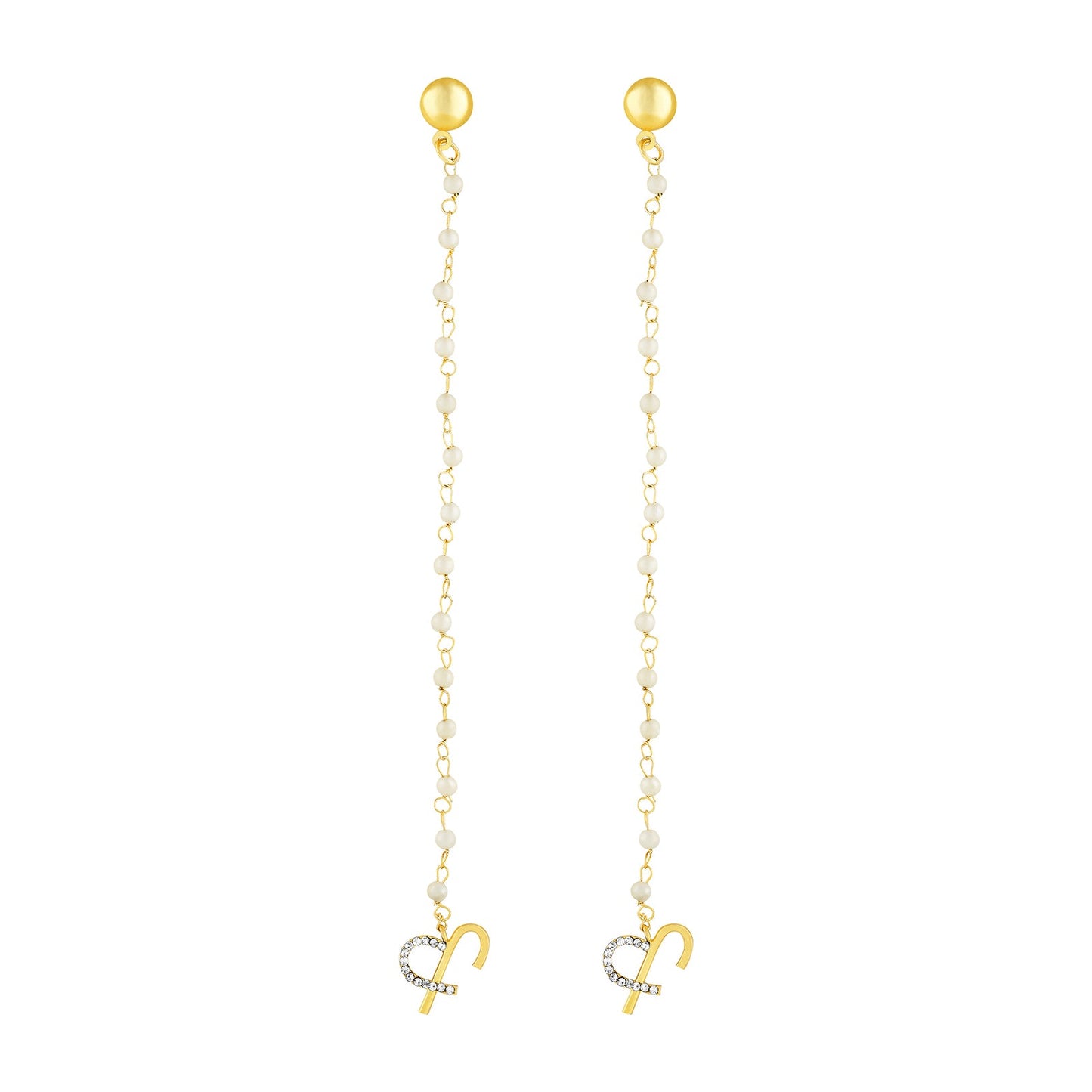 Evania Monogram Gold Earring